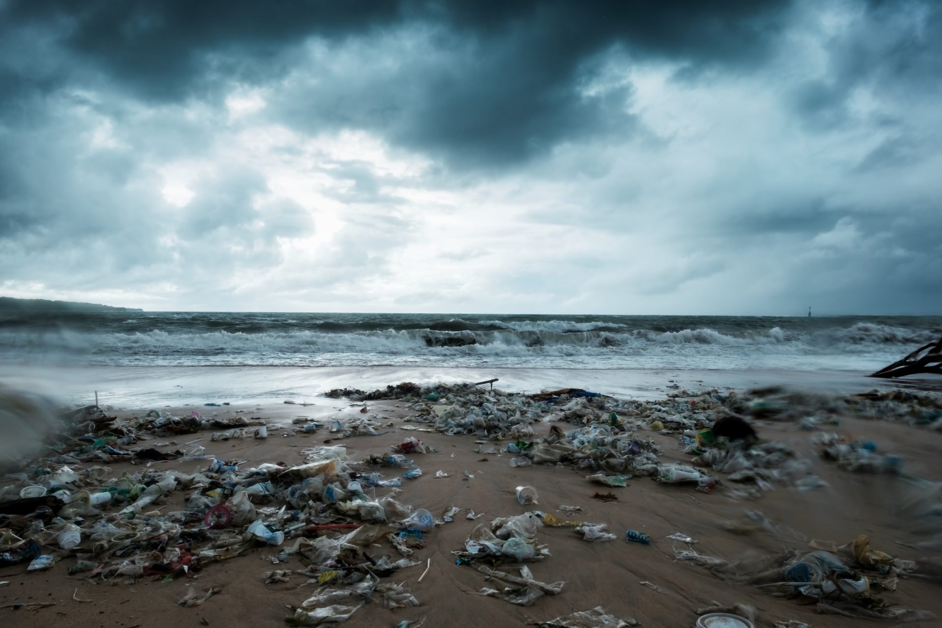 Garbage on beach