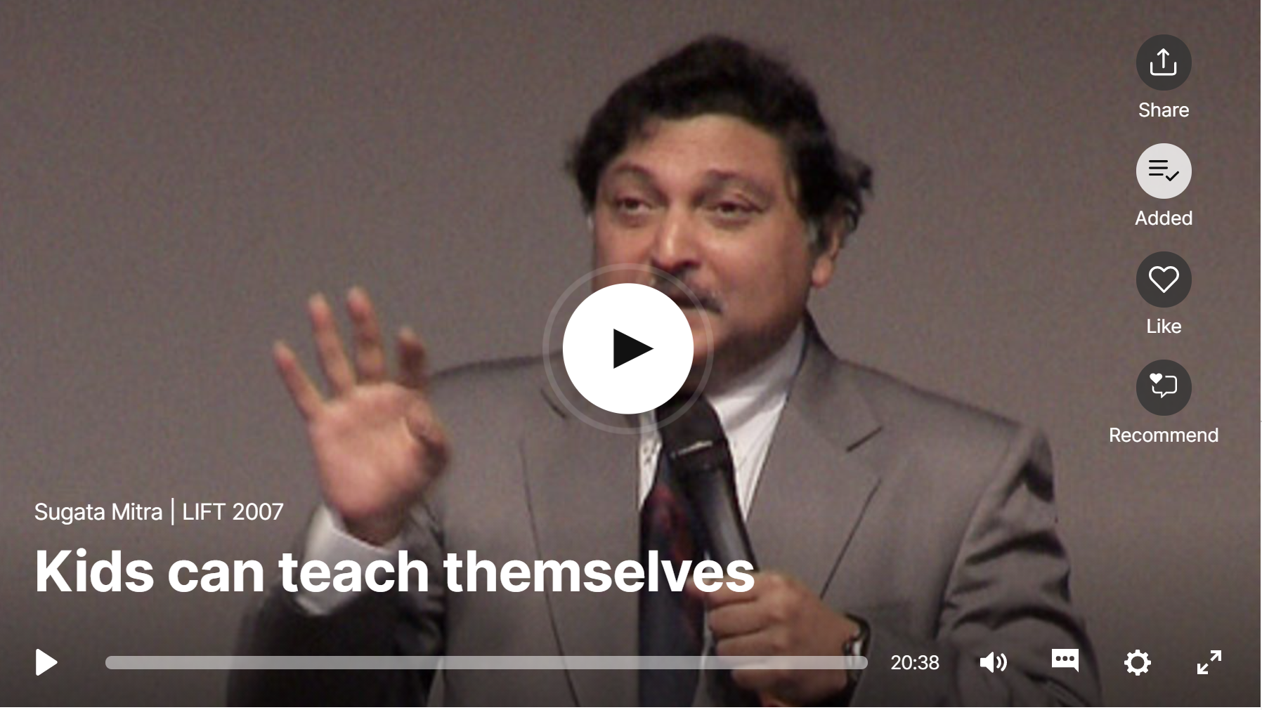 Sugata Mitra TED Talk